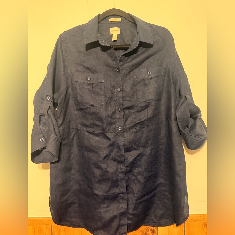 Chico's Navy Blue Blouse
